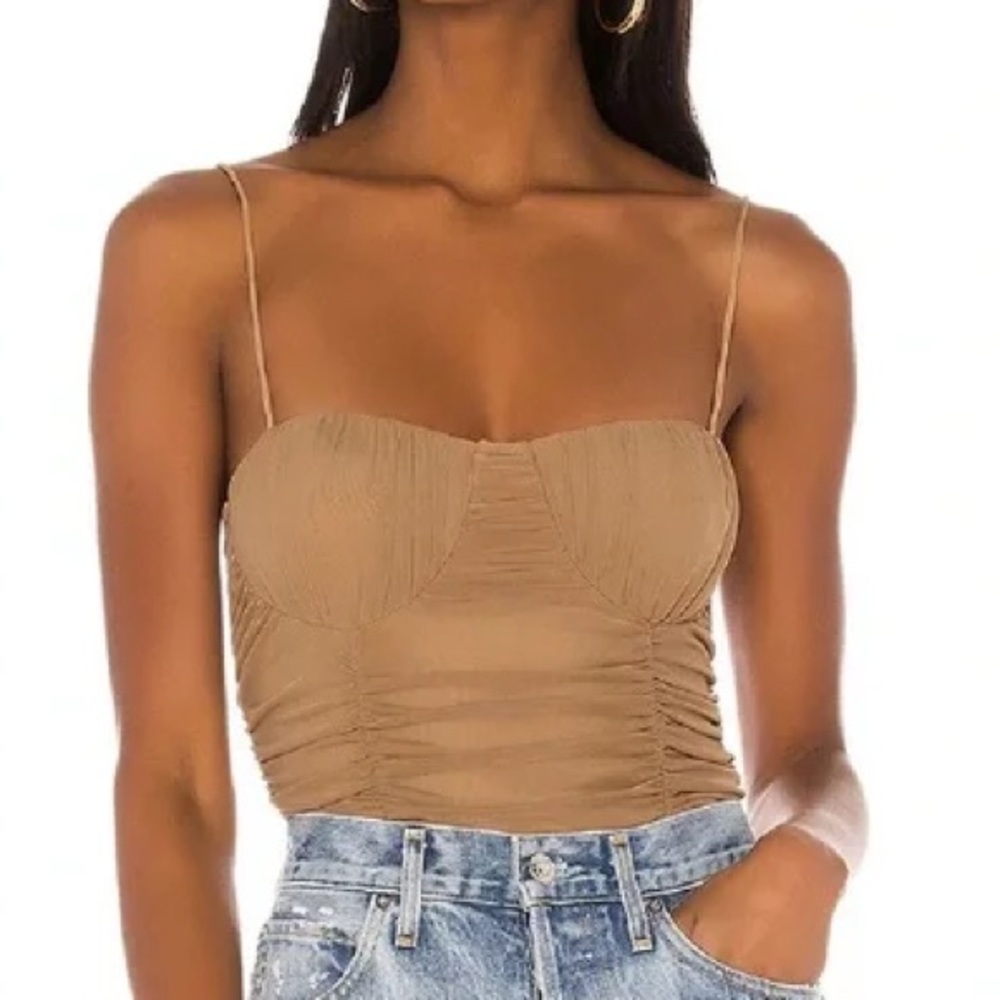 Lovers + Friends Tan Bodysuit